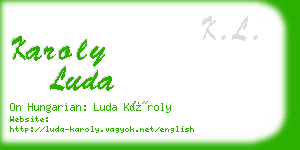 karoly luda business card